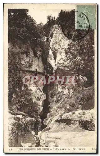 Cartes postales Les Gorges du Fier l'entree du Gouffre