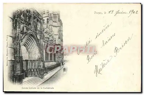 Ansichtskarte AK Troyes Entree Laterale de la Cathedrale