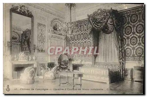 Ansichtskarte AK Chateau de Compiegne Chambre a Coucher de Marie Antoinette