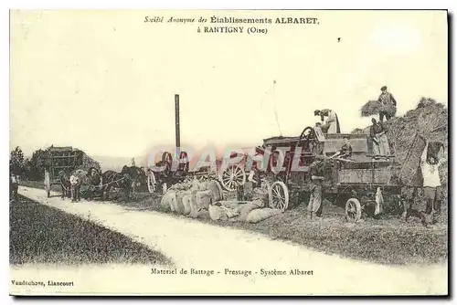 REPRO Societe Anonyme des Anciens Etablissement Albaret a Rantigny Oise Materiel de Battage Pressage