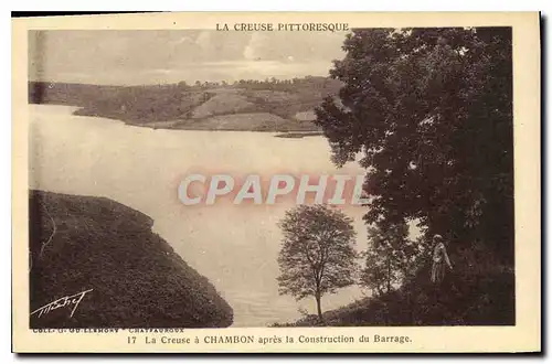 Ansichtskarte AK La Creuse Pittoresque La Creuse a Chambon apres la Construction du Barrage