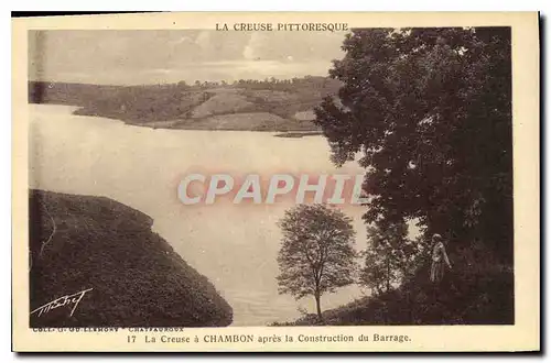Cartes postales La Creuse Pittoresque La Creuse a Chambon apres la Construction du Barrage
