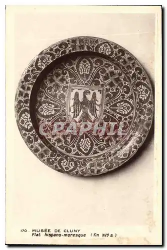 Cartes postales Musee de Cluny Plat hispano moresque fin XVs