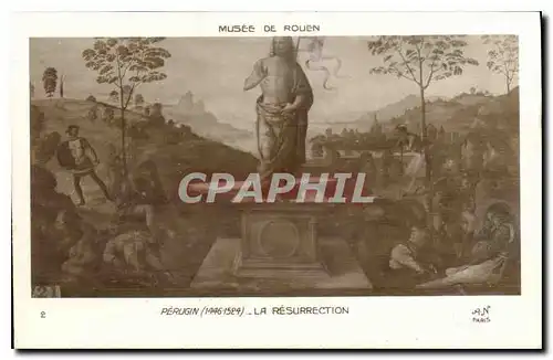 Cartes postales Musee de Rouen Perligin 1446 1524 La Resurrection