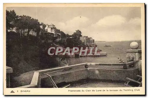 Cartes postales Dinard Promenade du Clair de Lune de la terrasse du Yachting Club