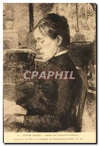 Cartes postales Musee d'Albi Henri de Toulouse Lautrec Portrait de M de Comtesse de Toulouse Lautrec