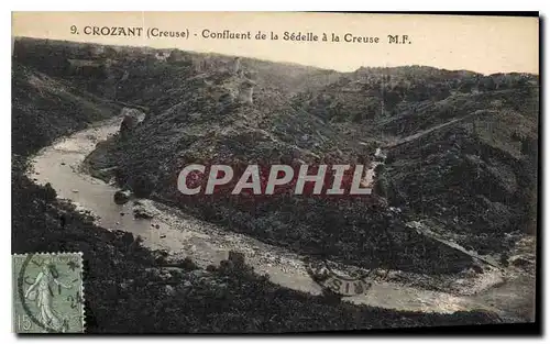 Ansichtskarte AK Crozant Creuse Confluent de la Sedelle a la Creuse