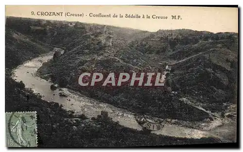 Cartes postales Crozant Creuse Confluent de la Sedelle a la Creuse
