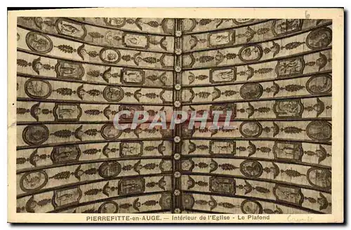 Cartes postales Pierrefitte en Auge Interieur de l'Eglise le Plafond