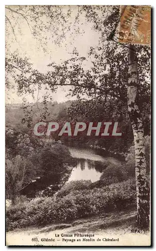 Cartes postales La Creuse Pittoresque Glenic Paysage au Moulin de Chatelard