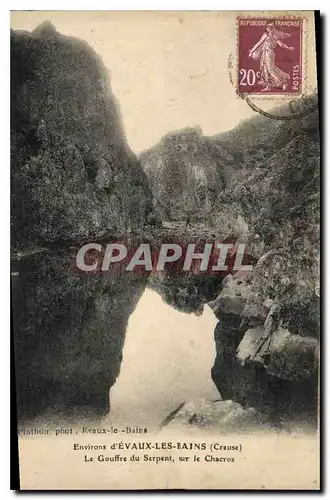 Cartes postales Environs d'Evaux les Bains Creuse Le Gouffre du Serpent sur le Chacros