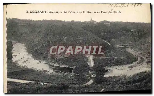 Cartes postales Crozant Creuse La Boucle de la Creuse au Pont du Diable