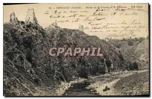 Ansichtskarte AK Crozant Creuse Bords de la Creuse et le Chateau