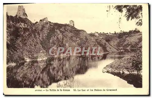 Ansichtskarte AK Stofeg La Vallee de la Creuse Le Lac et les Ruines de Crozant