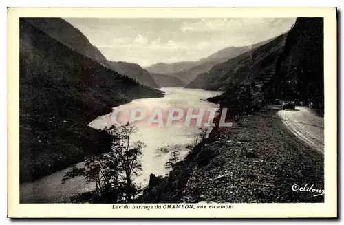 Cartes postales Lac du barrage du Chambon vue en amont