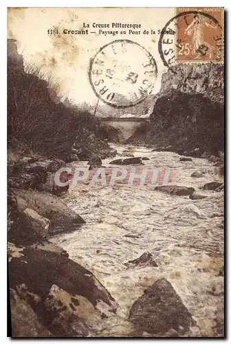 Cartes postales La Creuse Pittoresque Crozant Paysage au Pont de la