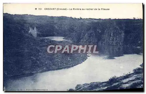 Cartes postales Crozant Creuse La Riviere au rocher de la Fileuse