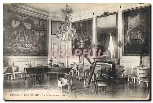 Ansichtskarte AK Palais de Compiegne Le Salon de musique