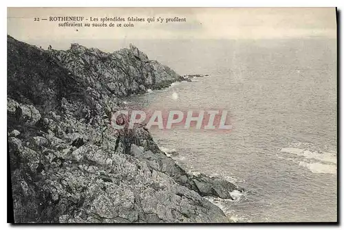 Ansichtskarte AK Rotheneuf Les slpendides falaises qui s'y profilent suffiraient au succes de ce coin