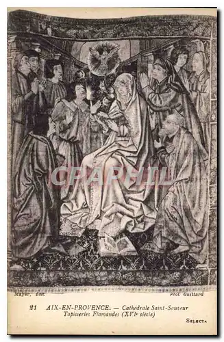 Cartes postales Aix en Provence Cathedrale Saint Sauvenur Tapisseries Flamandes XVI siecle