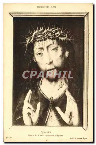 Ansichtskarte AK Musee de Lyon Quinten Buste du Christ couronnee d'epines