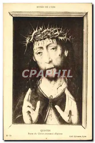 Cartes postales Musee de Lyon Quinten Buste du Christ couronnee d'epines
