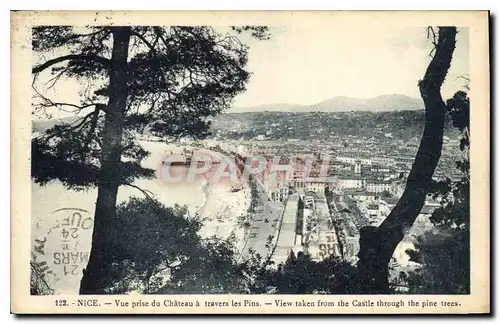 Cartes postales Nice Vue prise du Chateau a travers les Pins