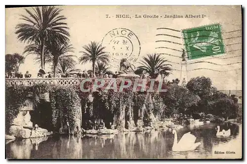 Cartes postales Nice La Grotte Jardins Albert 1er  Cygne