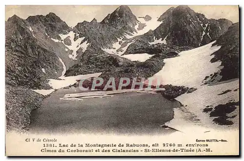 Cartes postales Lac de la Montagmeite de Rabuons environs Cimes du Corborant et des Cialancias St Etienne de Tin