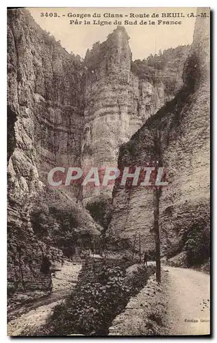 Ansichtskarte AK Gorges du Cians Route de Beuil A M Par la Ligne du Sud de la France