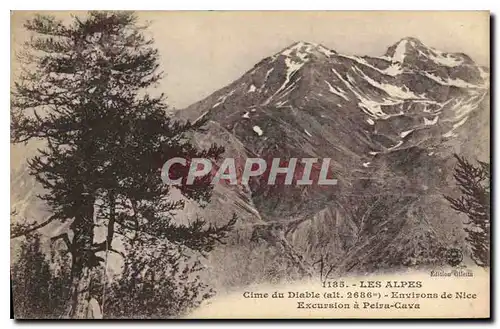 Ansichtskarte AK Les Alpes Cime du Diable Environs de Nice Excursion a Peira Cava