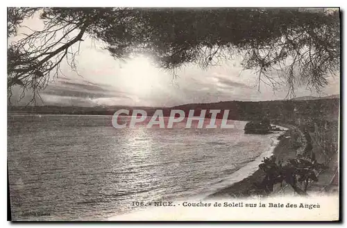 Cartes postales Nice Coucher de Soleil sur la Baie des Anges