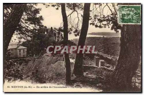 Cartes postales Menton A M En arriere de l'Announciade