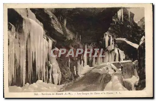 Ansichtskarte AK Environs de Beuil A M Les Gorges du Cians et la Route