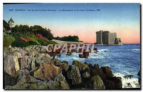 Cartes postales Cannes Iles de Lerins Saint Honorat Le Monastere et le vieux Chateau