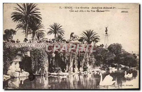 Cartes postales Nice La Grotte Jardins Albert 1er