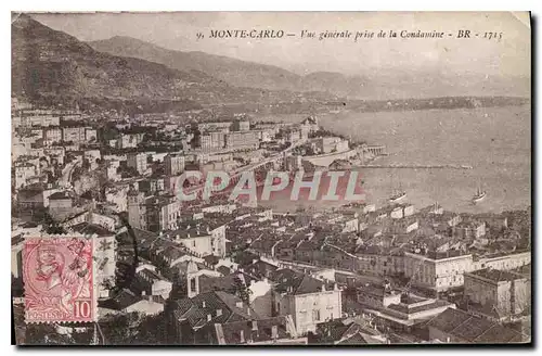 Cartes postales Monte Carlo vue generale prise de la Condamine