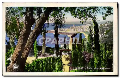 Cartes postales Menton vue prise de Garavan