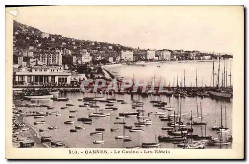 Ansichtskarte AK Cannes Le Casino Les Hotels Bateaux