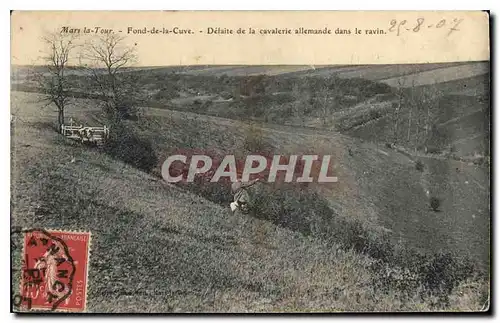 Cartes postales Mars la Tour Fond de la Cuve Defaite de la cavalerie allemande dans le ravin