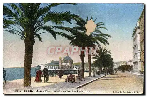 Cartes postales Nice Jetee Promenade entre les Palmiers