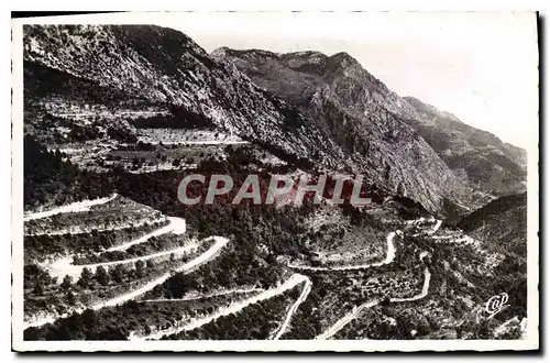 Cartes postales Sospel Route de Menton Les lacets de Castillon