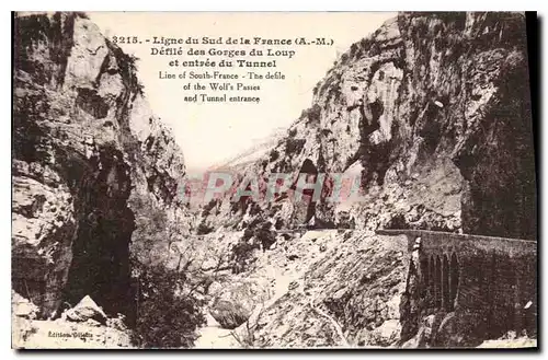 Cartes postales Ligne du Sud de la France AM