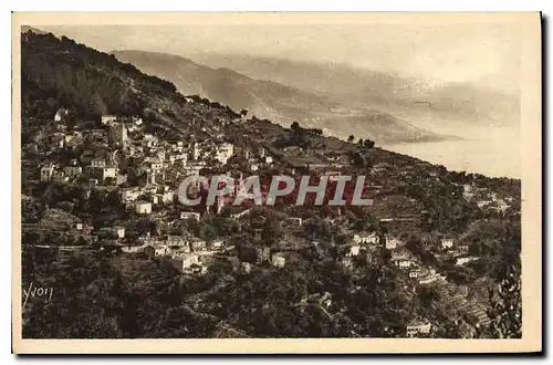 Cartes postales Roquebrune Le Village vu de la Grande Corniche