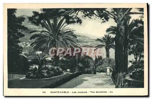 Cartes postales Monte Carlo Les Jardins