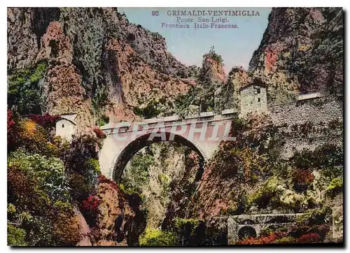 Ansichtskarte AK Grimaldi Ventimiglia Ponte San Luigi