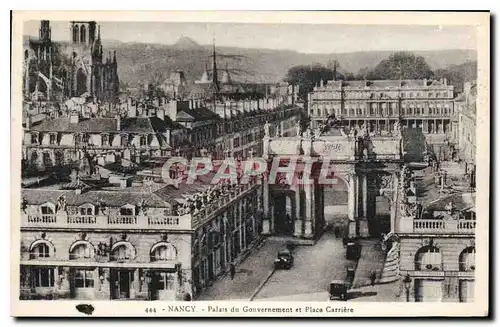 Cartes postales Nancy Palais du Gouvernment et Place Carriere