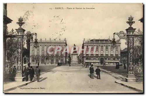 Cartes postales Nancy Place et Statue de Stanislas