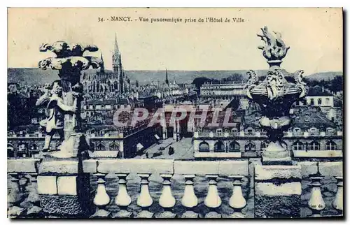 Cartes postales Nancy Vue panoramique prise de l'Hotel de Ville