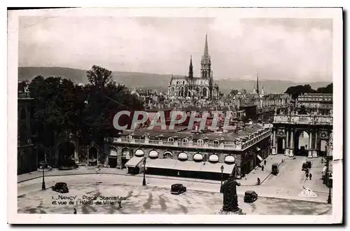 Cartes postales Nancy Place Stanislas et vue de l'Hotel de Ville